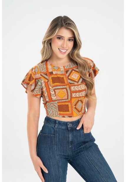 Crop Top Nyah Café Ragged Pf31113473
