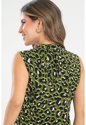 Blusa Animal Verde Ragged Pf31113452