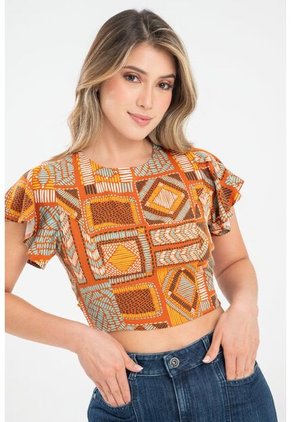 Crop Top Nyah Café Ragged Pf31113473