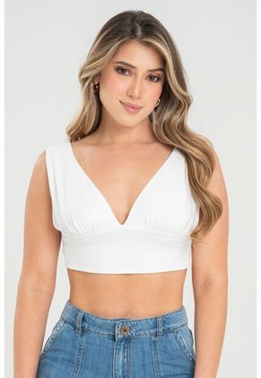 Crop Top Jhordana Blanco Ragged Pf31122271