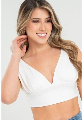 Crop Top Jhordana Blanco Ragged Pf31122271