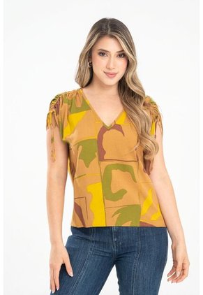 Blusa Mahala Amarillo Ragged Pf31113459