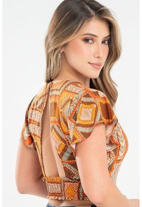 Crop Top Nyah Café Ragged Pf31113473