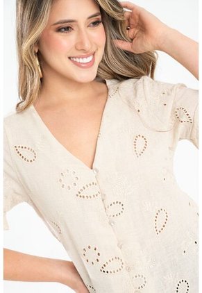 Blusa Harcher Beige Ragged Pf31113468