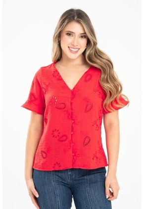 Blusa Harcher Rojo Ragged Pf31113468