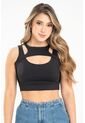 Crop Top Zhaya Negro Ragged Pf31122294 de Ragged
