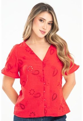 Blusa Harcher Rojo Ragged Pf31113468