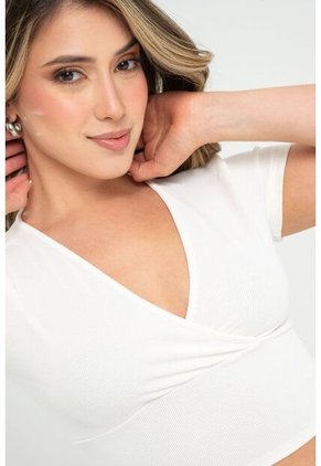 Crop Top Bahamas Blanco Ragged Pf31122298