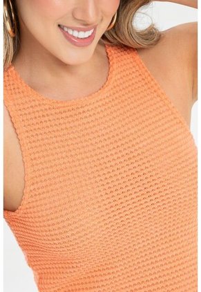 Top Tejido Galleta Naranja Ragged Pf31122302