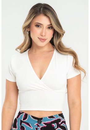 Crop Top Bahamas Blanco Ragged Pf31122298