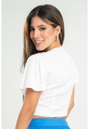 Blusa Ghinny Blanco Ragged Pf31113477