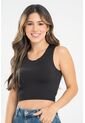 Crop Top French Negro Ragged Pf31122293 de Ragged