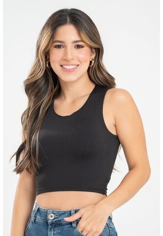 Crop Top French Negro Ragged Pf31122293 Ragged