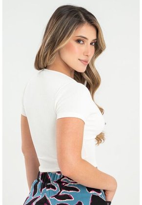 Crop Top Bahamas Blanco Ragged Pf31122298