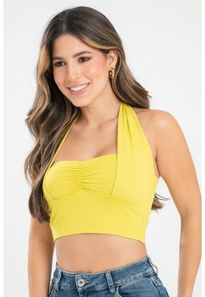 Crop Top Aghda Verde Ragged Pf31122295