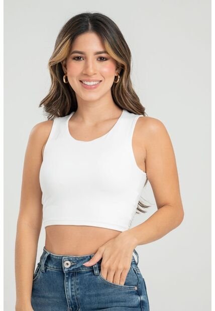 Crop Top French Blanco Ragged Pf31122293