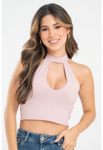 Crop Top Hamei Rosa Ragged Pf31122307