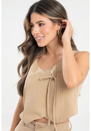 Chaleco Raya Tiza Beige Ragged Pf31150019