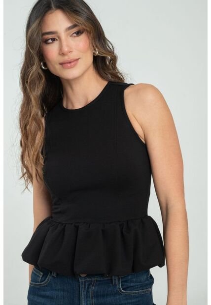 Blusa Globo Sisa Negro Ragged Pf11112935