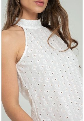 Blusa Dheena Blanco Ragged Pf11112940