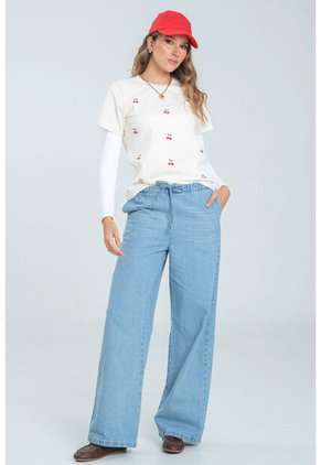 Camiseta Cerezas Blanco Ragged Pf21120114