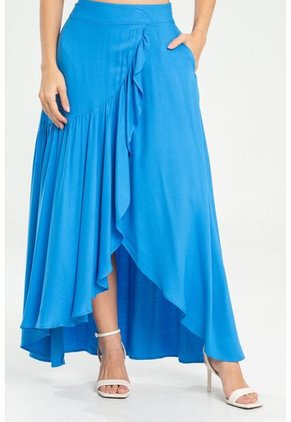Falda Larga Lindsay Azul Ragged Pf31320347