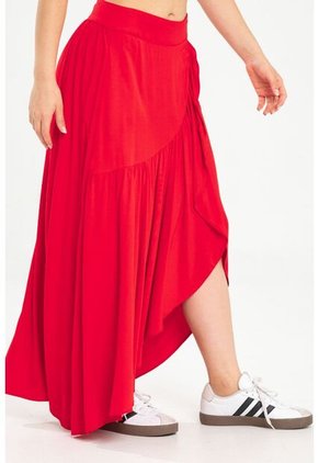 Falda Larga Lindsay Rojo Ragged Pf31320347
