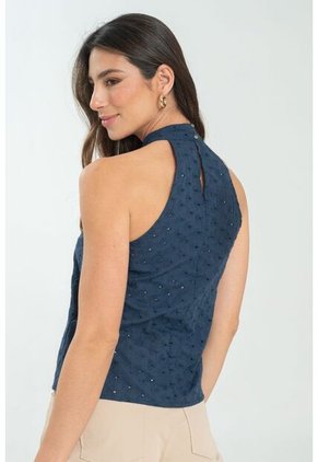 Blusa Dheena Azul Ragged Pf11112940