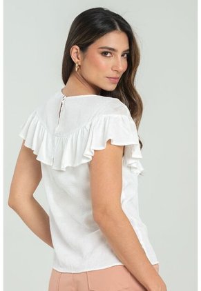 Blusa Etterne Blanco Ragged Pf11112946