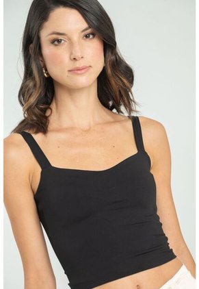 Crop Top Crosbhie Negro Ragged Pf13120810