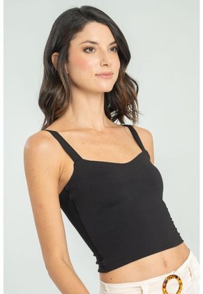 Crop Top Crosbhie Negro Ragged Pf13120810