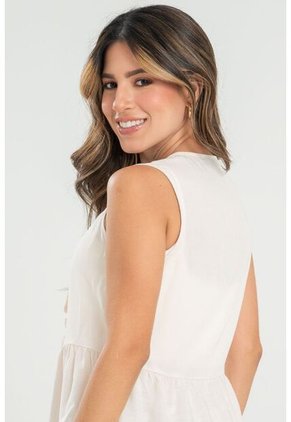 Blusa Malibu Blanco Ragged Pf31113464