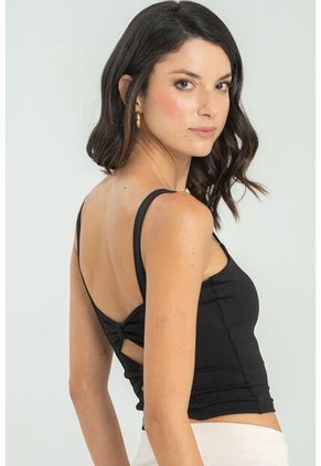 Crop Top Crosbhie Negro Ragged Pf13120810