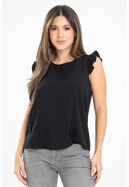 Blusa Monhet Negro Ragged Pf31113446