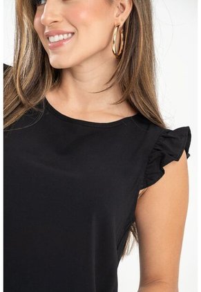 Blusa Monhet Negro Ragged Pf31113446