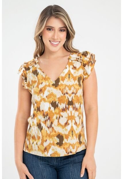 Blusa Enzha Amarillo Ragged Pf31113458