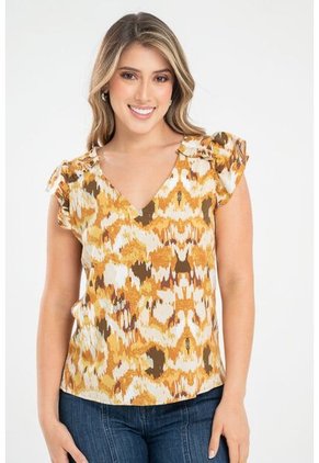 Blusa Enzha Amarillo Ragged Pf31113458