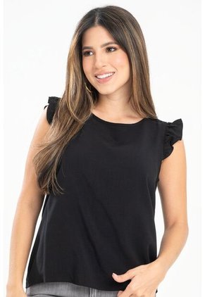 Blusa Monhet Negro Ragged Pf31113446