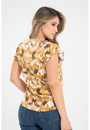 Blusa Enzha Amarillo Ragged Pf31113458