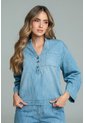 Camisa Jengibre Azul Ragged Pf21110033 de Ragged