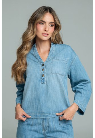 Camisa Jengibre Azul Ragged Pf21110033 Ragged