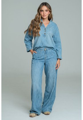 Camisa Jengibre Azul Ragged Pf21110033
