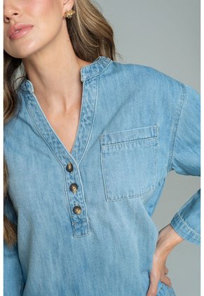 Camisa Jengibre Azul Ragged Pf21110033