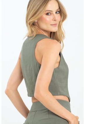 Chaleco Swirl Verde Ragged Pf11150032