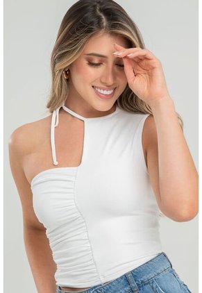 Top Drapeado Asimetrico Blanco Ragged Pf31122253