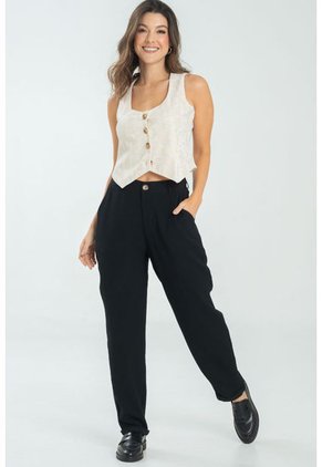 Pantalon Nicola Negro Ragged Pf11310836