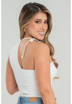Top Drapeado Asimetrico Blanco Ragged Pf31122253