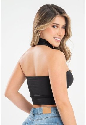Crop Top Dubath Negro Ragged Pf31122304