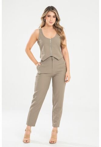 Chaleco Rayas Cierre Café Ragged Pf31150018 Ragged