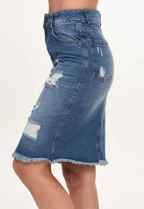 Falda Palm Azul Ragged Pf51320053